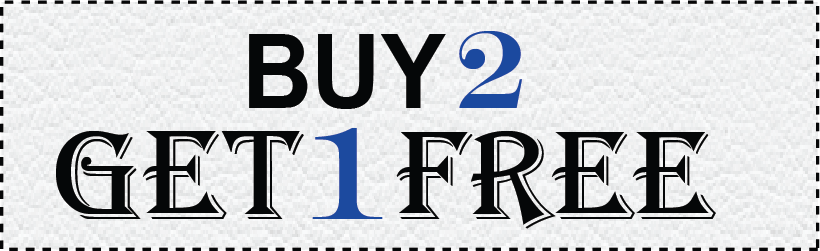 Buy 2 get 1 free.